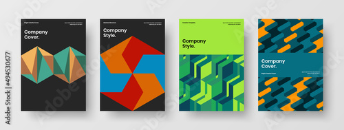 Premium handbill A4 vector design template composition. Modern geometric tiles book cover layout set. Free Download Premium handbill A4 vector design template composition. Modern geometric tiles book cover layout set. - GFXLoad