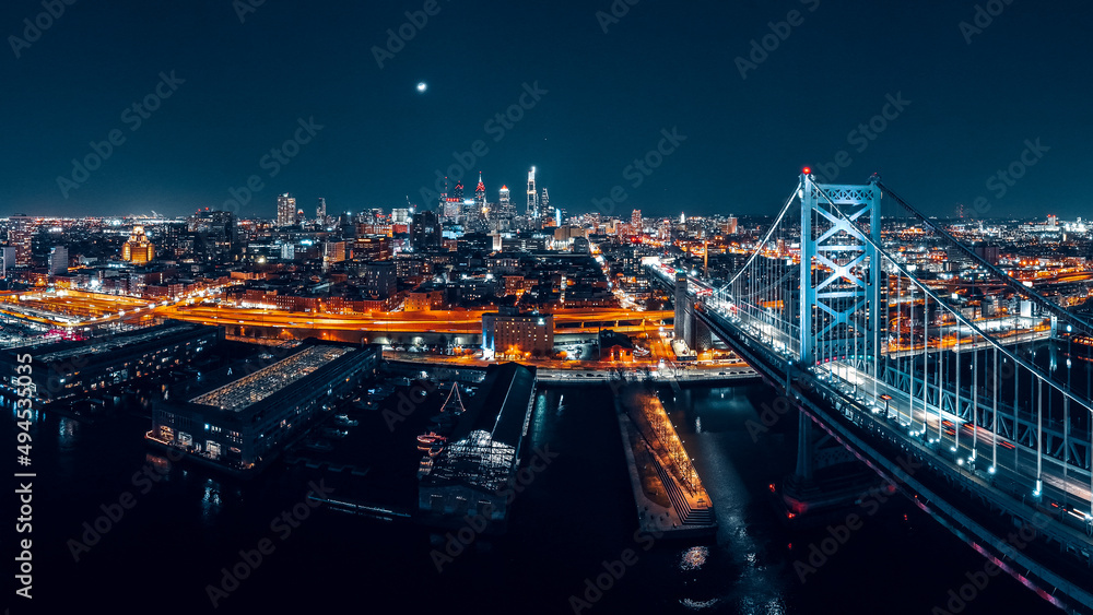 Fototapeta premium Ben Franklin Bridge Philadelphia 