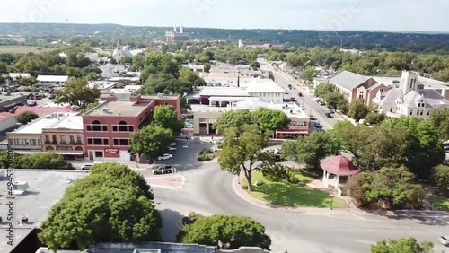 New Braunfels, Texas, Aerial Flying, Downtown, Amazing Landscape