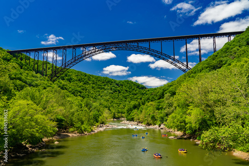 Canvas Print Beautiful summer afternoon at New River Gorge National Park