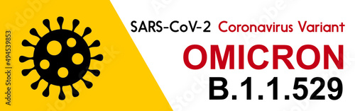 Omicron Covid-19 Coronavirus variant typography logo