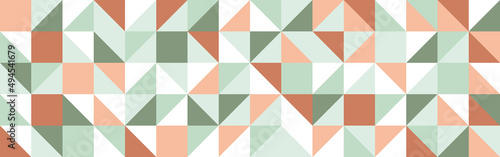 Colorful trendy triangles background in modern style, flat vector illustration. Cover of pastel shades of geometric shapes in retro texture for web design or postcard. 