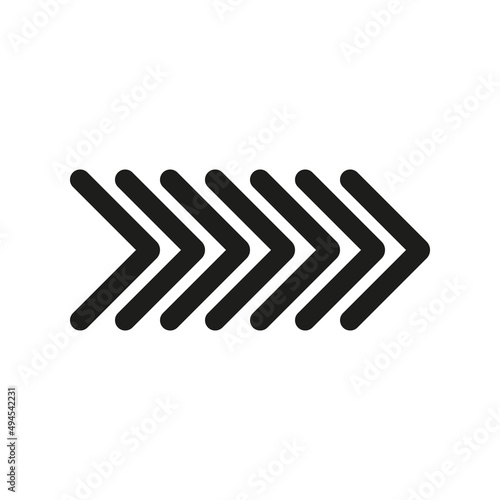Arrow icons group. Set of black arrows symbols with blend effect. Chevron symbols. Vector isolated on white background.