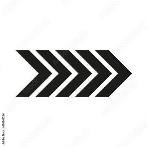 Arrow icons group. Set of black arrows symbols with blend effect. Chevron symbols. Vector isolated on white background.