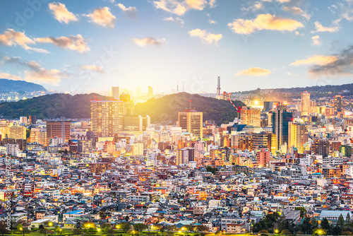 Photography Shizuoka City, Japan Skyline at Sunset