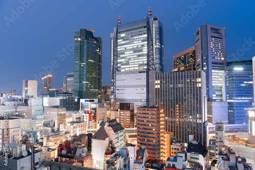 Tokyo, Japan cityscape in the Business District of Toranomon photo