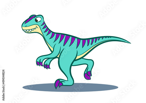 cartoon velociraptor illustration 