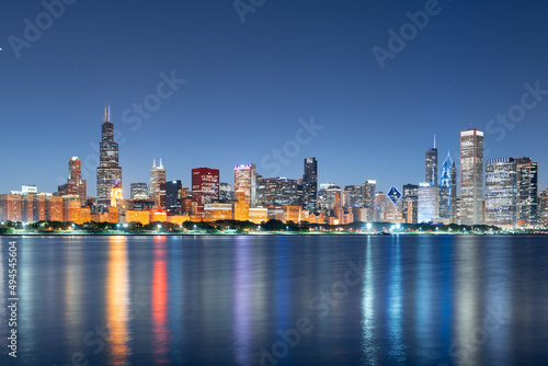 Chicago, Illinois, USA Downtown Skyline from Lake Michigan © SeanPavonePhoto