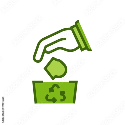 Do not litter icon. Throws garbage vector illustration.