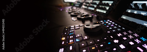 Fotografie Video editing controller machine for color edit in post video production