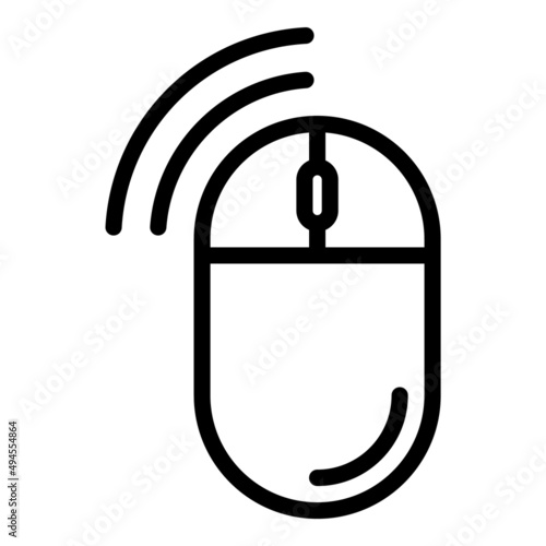 Pc Mouse Left Button Click Flat Icon Isolated On White Background