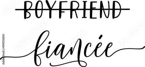 Illustration of "boyfriend fiance" isolated on a white background