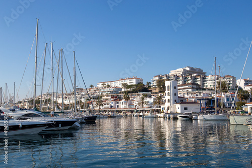 Marina in a Mediterranean town
