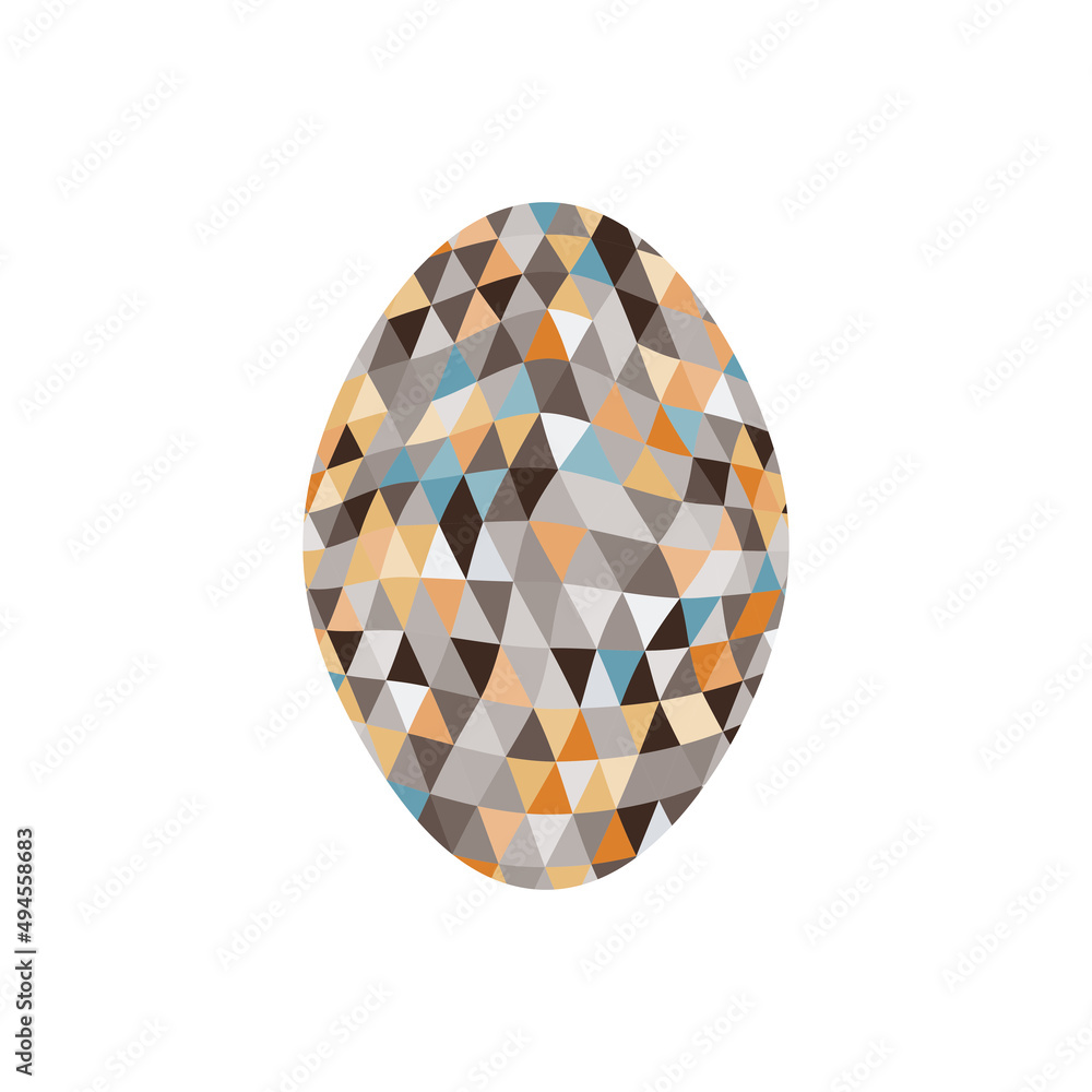 Obraz premium oval with triangle decor isolated vector illustration