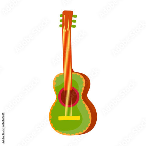 Guitar.String musical instrument.Cartoon vector graphic.