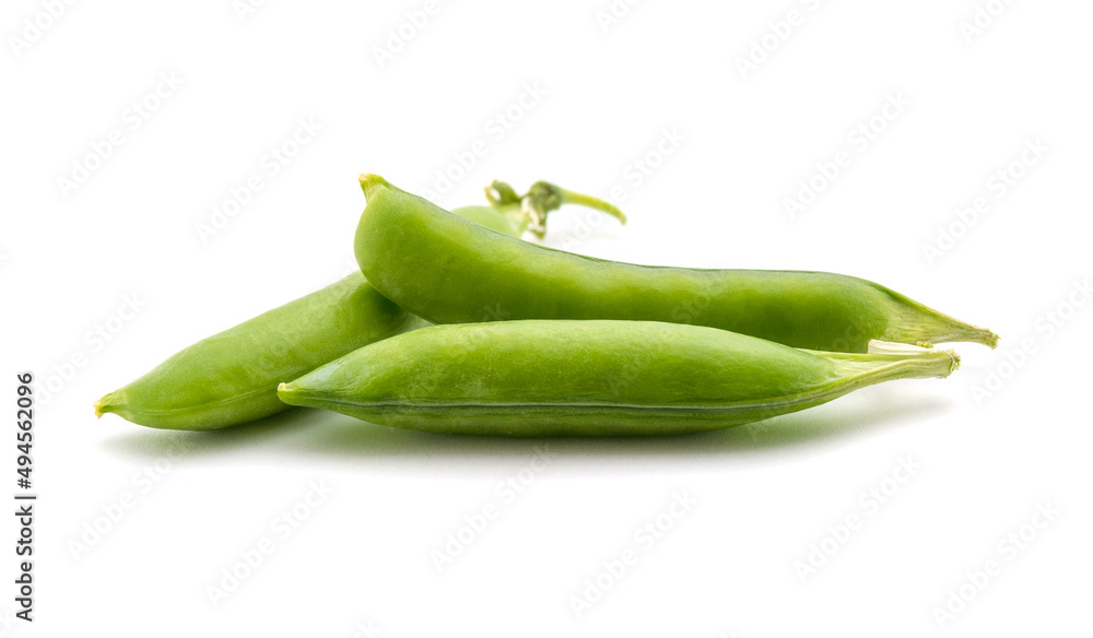 Photo of green peas isolated on white background Photo of green peas isolated on white background