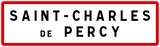 Panneau entrée ville agglomération Saint-Charles-de-Percy / Town entrance sign Saint-Charles-de-Percy