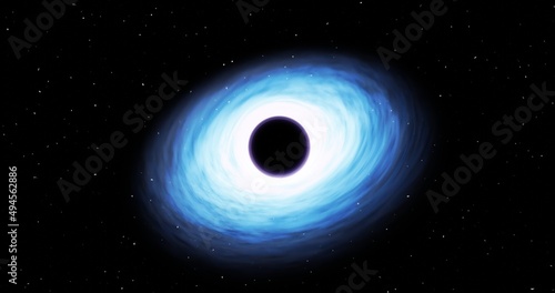 Black holes 3d rendering. Mysterious and Wormhole dimension.