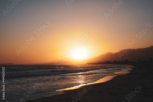 sunset on the beach