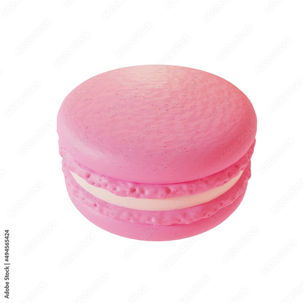 Pink Macaron picture. 3d rendering. Pink Macaron picture. 3d rendering.