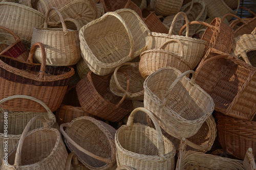 wicker baskets for sale at market