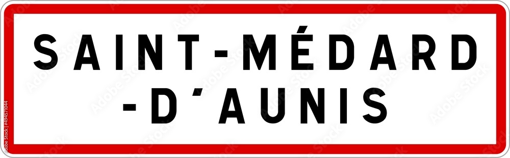 Panneau entrée ville agglomération Saint-Médard-d'Aunis / Town entrance sign Saint-Médard-d'Aunis