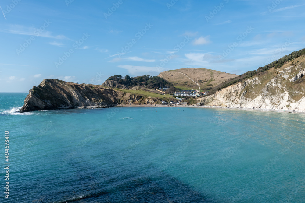 Obraz premium Lulworth Cove on the Jurassic Coast in Dorset