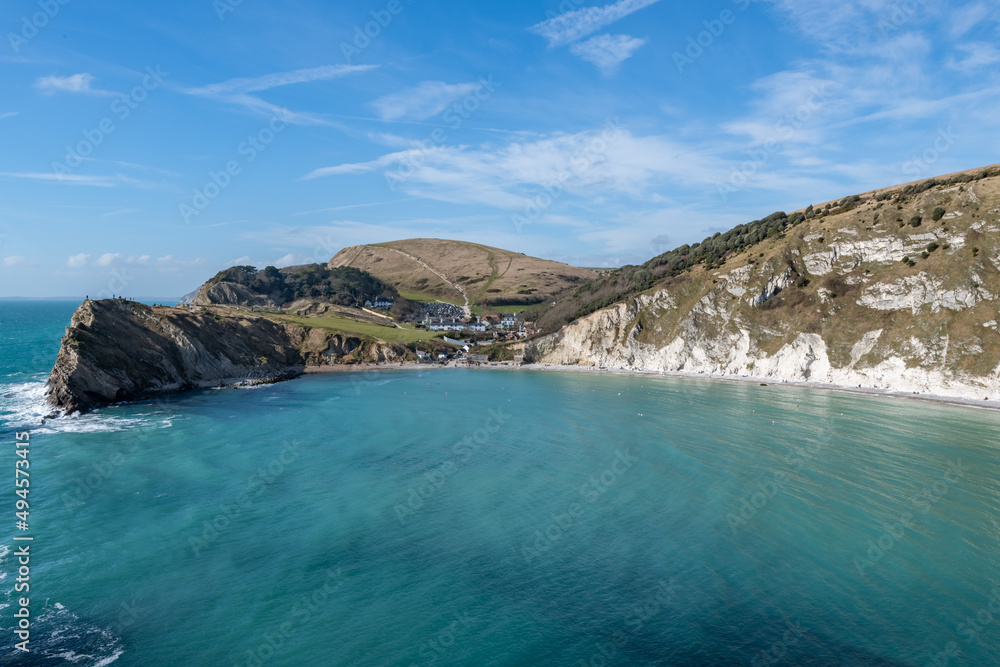 Lulworth Cove on the Jurassic Coast in Dorset Lulworth Cove on the Jurassic Coast in Dorset