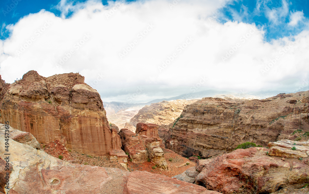 Spectacular landscape of Petra Jordan