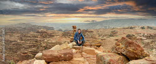 Attractive woman poses as Petra Jordan