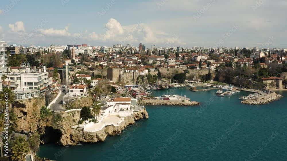 Aerial view of Antalya downtown on a sunny day Aerial view of Antalya downtown on a sunny day