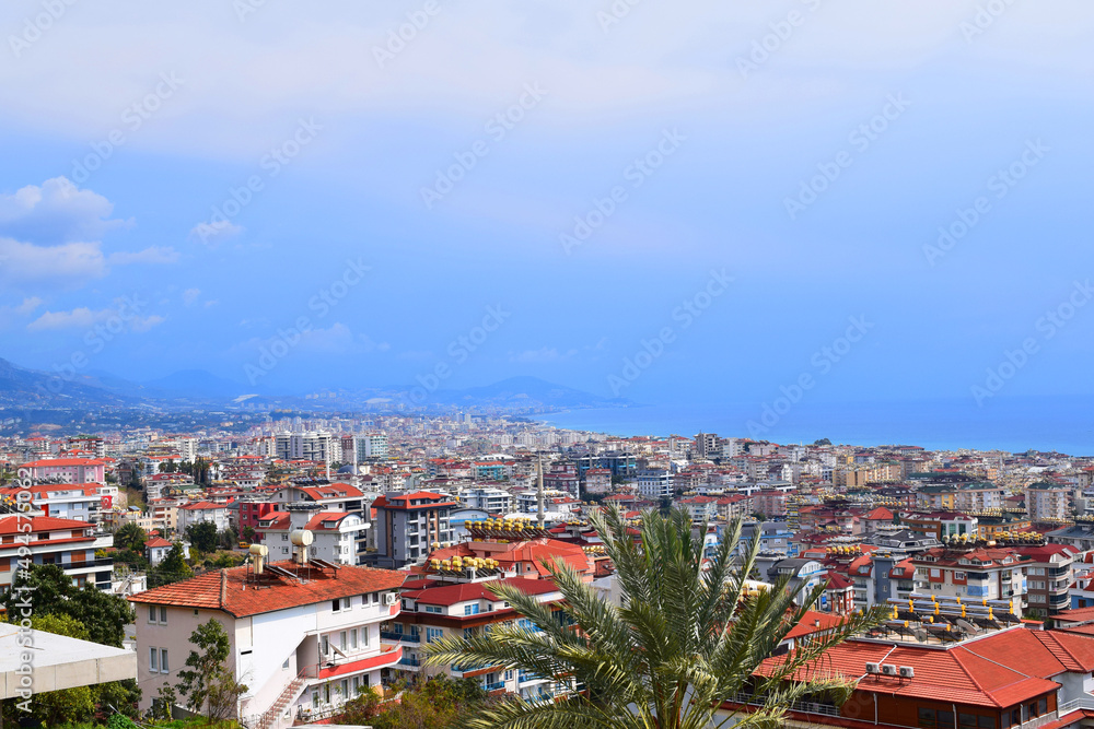 panorama of the town of alanya