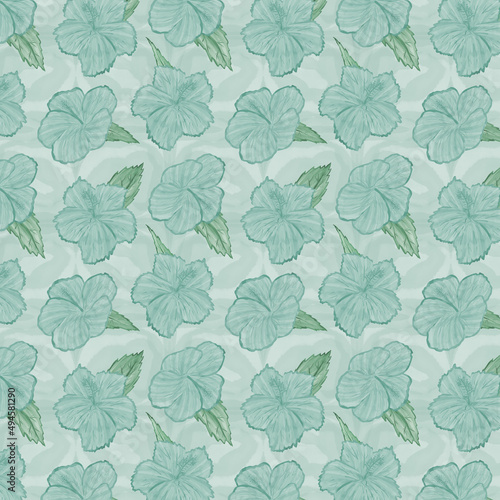 seamless pattern of mexican tulip flowers © FranciscoJavier