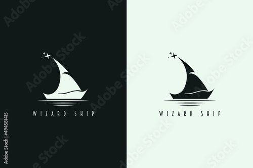 Minimal Cargo  Ship logo, Sailboat logo