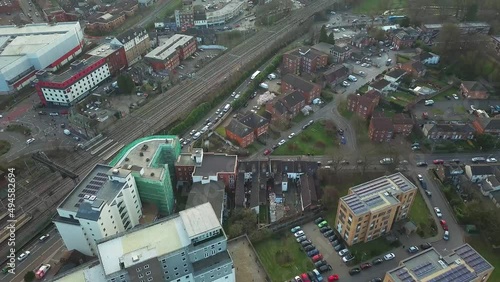 Best Aerial Views of British Town with Buildings and University