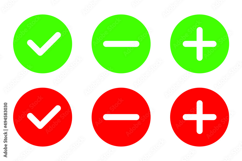 Checklist illustration. Flat choice icon pack Checklist illustration. Flat choice icon pack
