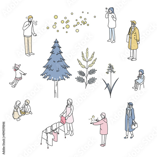 花粉症の人々　セット
