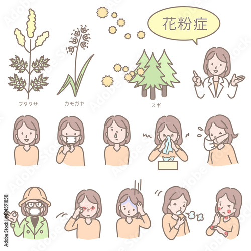 花粉症の症状セット