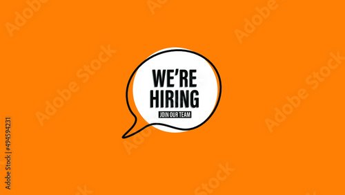 Hiring poster. Job vacancy opportunity. Work advertisement.