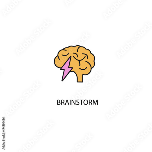 brainstorm icons  symbol vector elements for infographic web