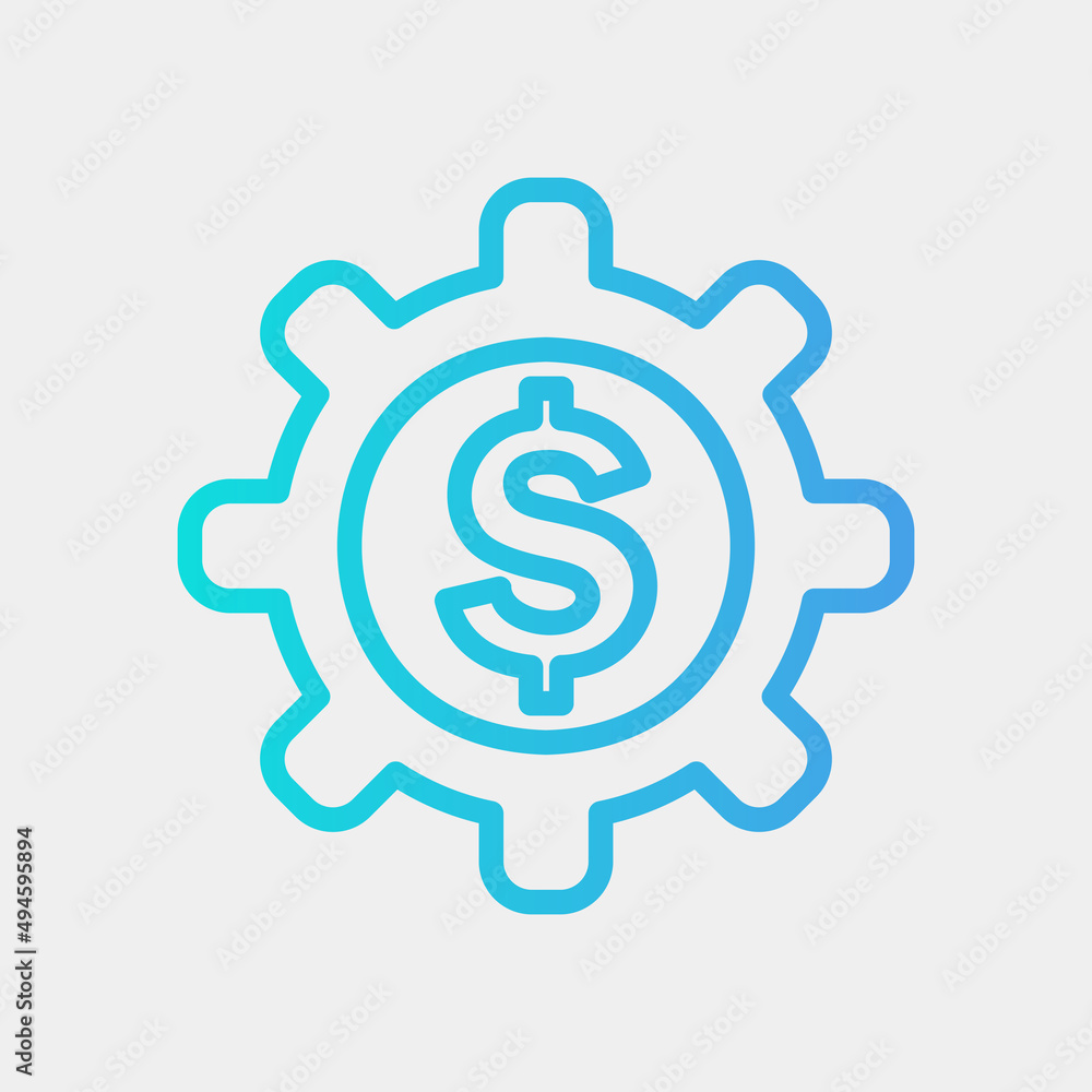 Money management icon in gradient style about currency, use for website mobile app presentation Money management icon in gradient style about currency, use for website mobile app presentation