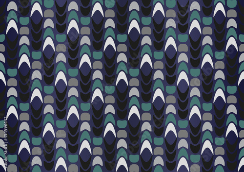 Seamless turquoise geometric pattern. modern textile fabric design. 