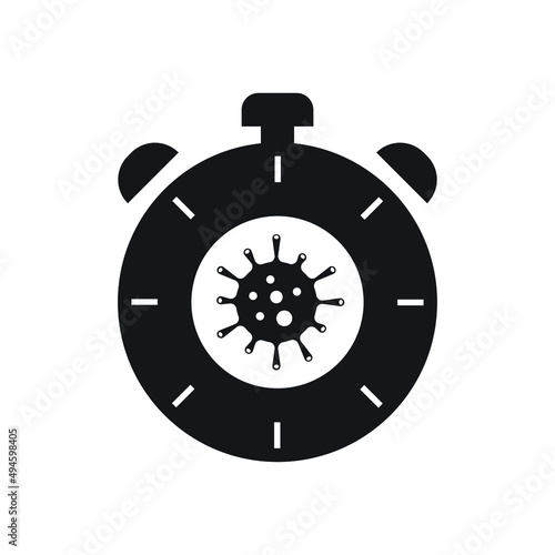 Coronavirus incubation period icon design isolated on white background
