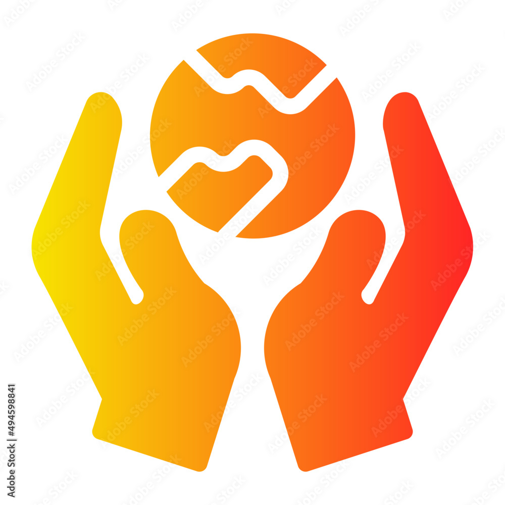 Obraz premium planet earth gradient icon