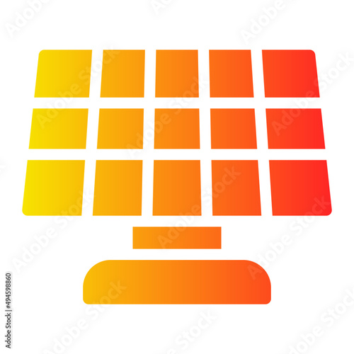 solar panel gradient icon