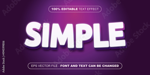 simple 3d editable text effect