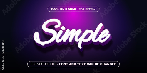 simple 3d editable text effect