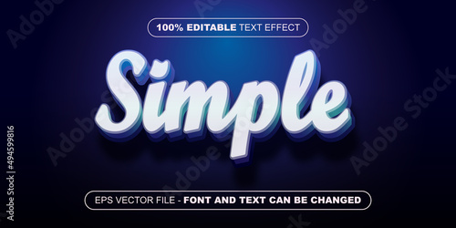 simple 3d editable text effect