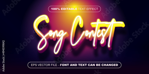 song contest 3d editable text effect
