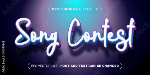 song contest 3d editable text effect